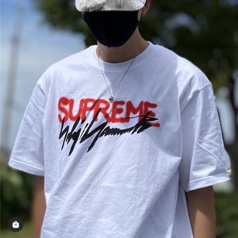 ⚡️[CHỈ 1 NGÀY] - Áo tee Supreme x Yohji Yamamoto logo T-shirt White cao cấp full tag túi, áo thun supreme