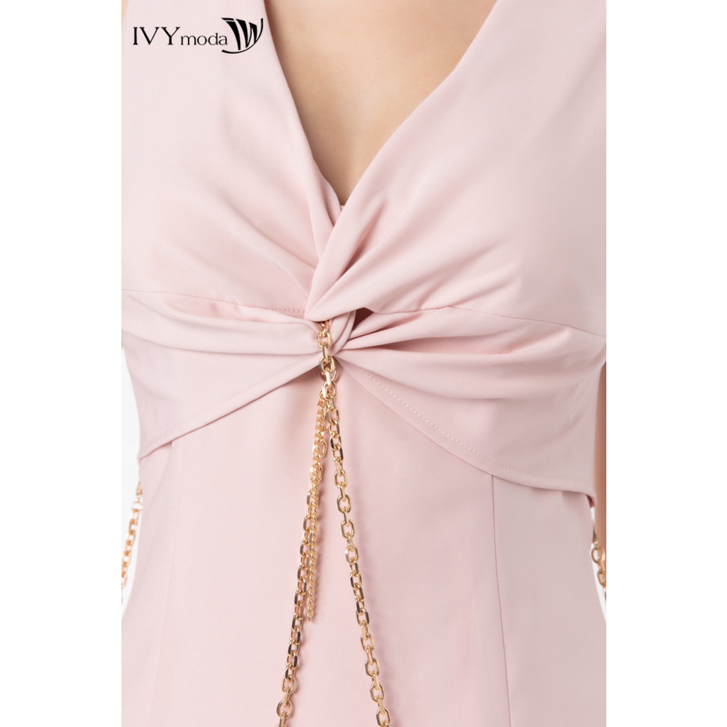 Đầm chữ A phối dây kim loại IVY moda MS 41B9179