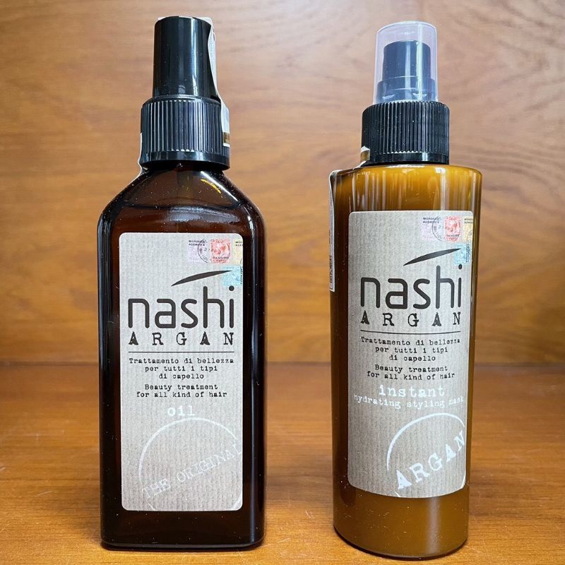Combo bộ xịt dưỡng và khả khô dành cho tóc hư tổn Nashi agran 150ml/100ml(Italia)