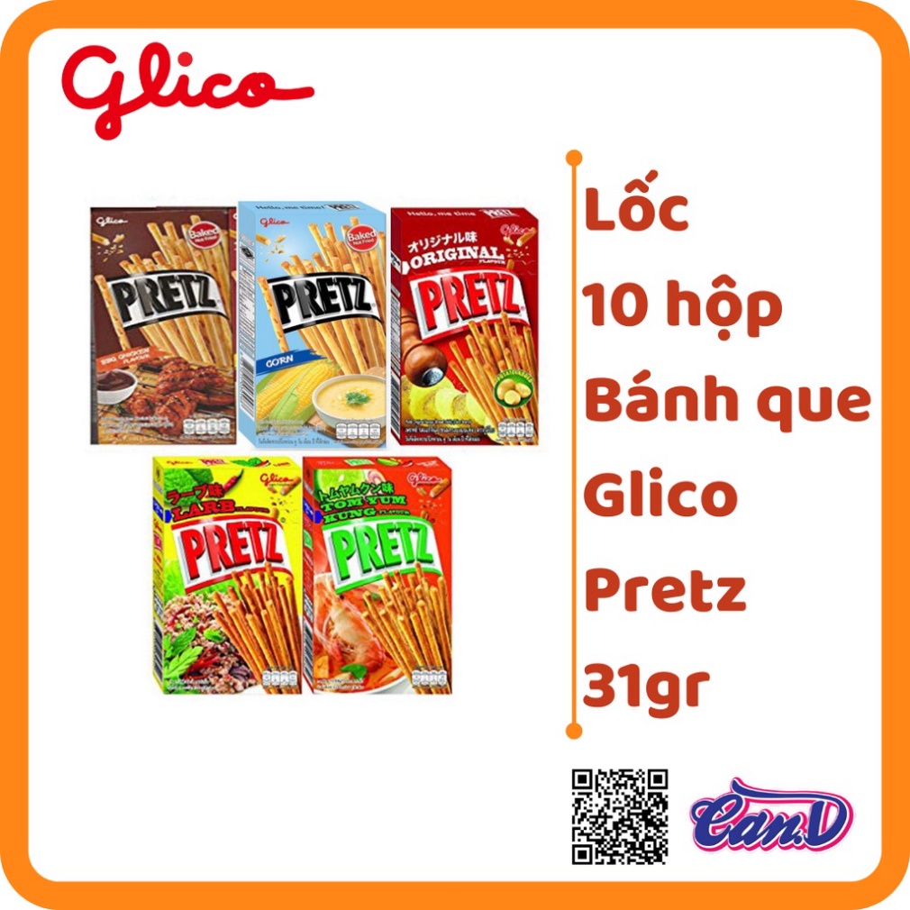 ( Bán sỉ ) Lốc 10 hộp Bánh que Glico Pretz 31gr Xả Kho