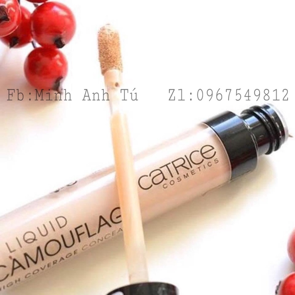 Kem che khuyết điểm dạng lỏng Catrice Tone Sáng Camouflage Concealer Liquid chống trôi
