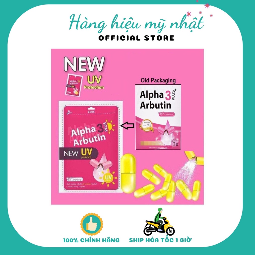Viên Bột Kích Trắng Da ALPHA ARBUTIN 3 Plus ( Chính Hãng )