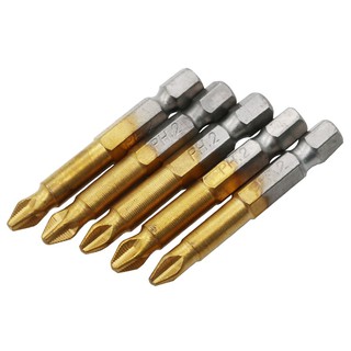 Mũi Vặn Đầu Vít Phủ Titanium có khía chống trượt, Chuôi Lục giác