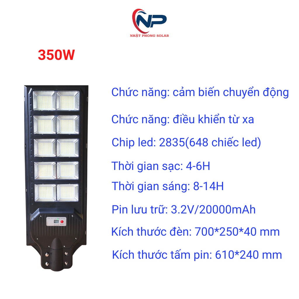 Đèn năng lượng mặt trời, đèn liền thể đơn 200W,300W,500W,800W chip led siêu sáng, có điều khiển, cảm biến chuyển động