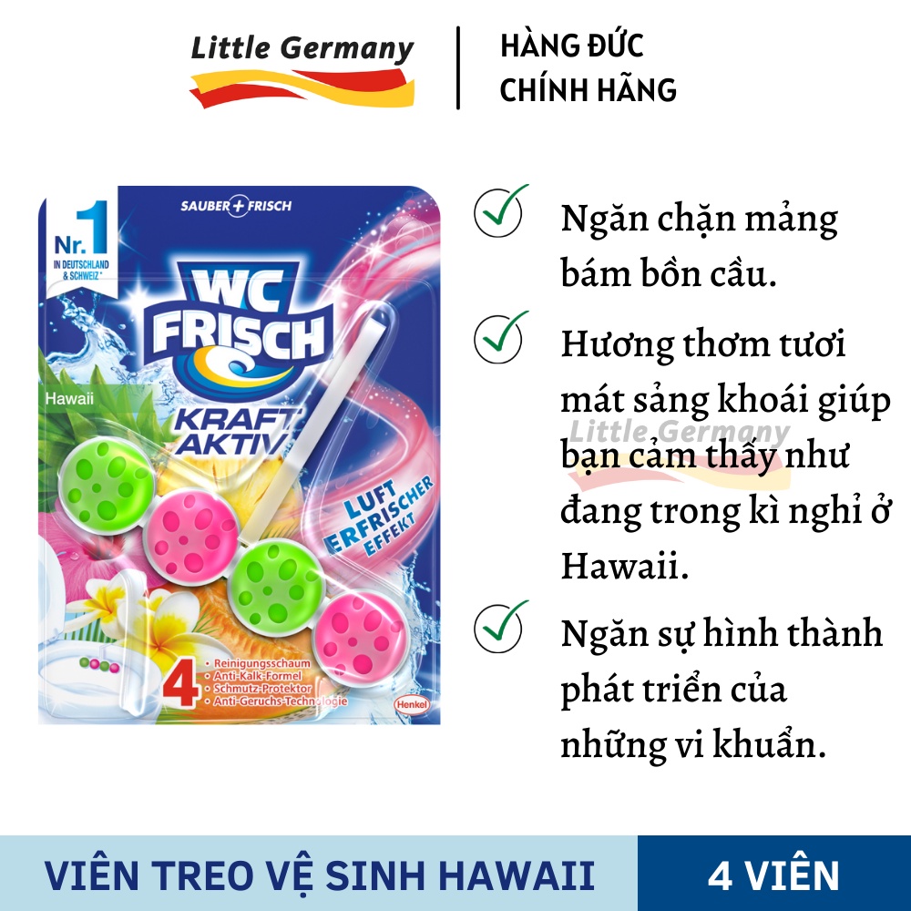 Viên treo vệ sinh bồn cầu Denkmit - Hương hoa tươi mát, Diệt khuẩn, Ngăn mảng bám - Hàng Đức chính hãng