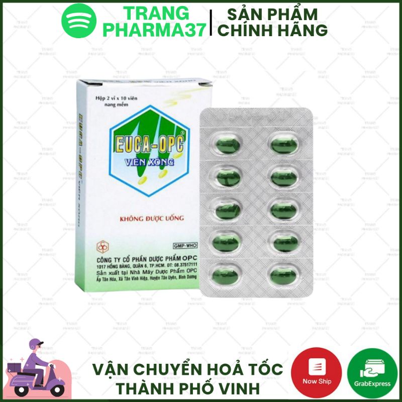 Viên xông EUCA OPC - Xông khi cảm cúm,Xông sát khuẩn mũi họng