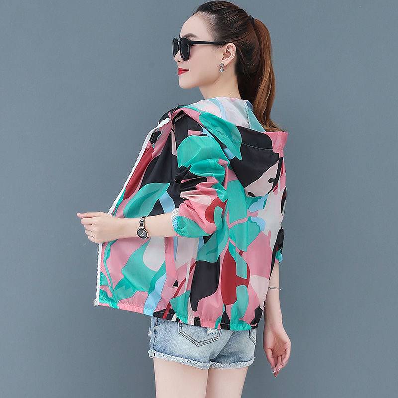 Áo khoác chống nắng họa tiết rằn ri thời trang cho nữ