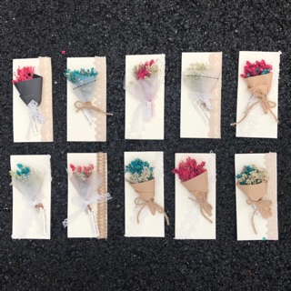 Thiệp hoa khô vintage mini thủ công cao cấp