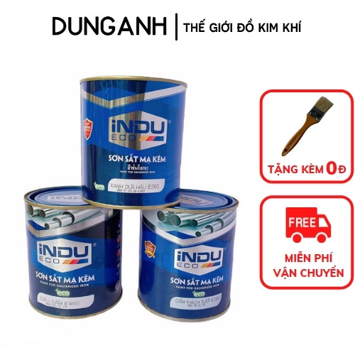 Sơn mạ kẽm Kim Khí Dung Anh sơn sắt mạ kẽm Indu hộp 750ml sơn kẽm chính hãng