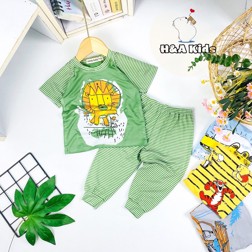 {Bé 20-33kg} Bộ Tay Ngắn Quần Dài in hình THUN LẠNH SIZE ĐẠI Cho Bé trai bé gái từ 20-33kg-
