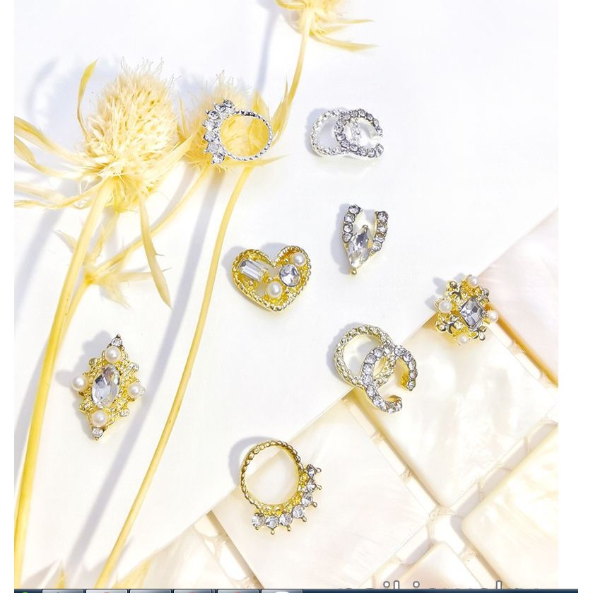 charm nơ trang trí MÃ B nail