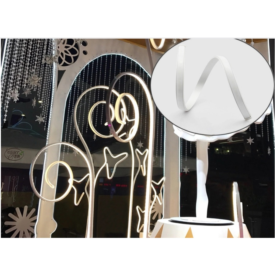 Thanh nhôm dẻo, thanh nhôm đèn LED uốn dẻo, uốn cong, vòng tròn , được sử dụng cho LED dây trang trí