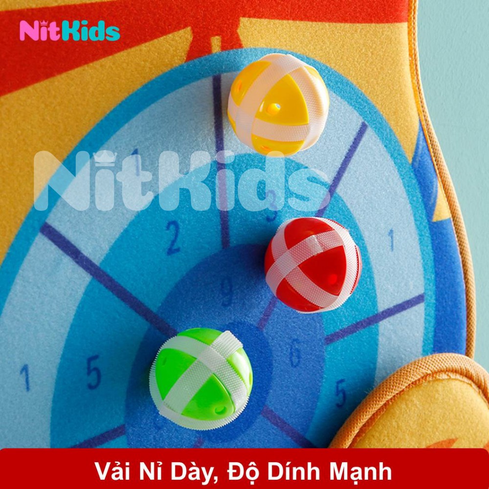 Bảng Ném Bóng Dính, Đồ Chơi Phi Tiêu Nitkids Cho Bé, Hình Con Vật Dễ Thương, Trò Chơi Giải Trí, Vận Động