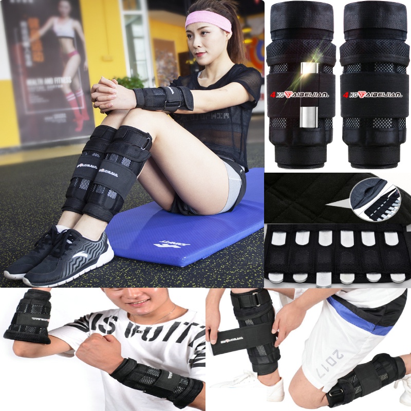 Tạ chì đeo chân tập gym thể thao chạy bộ 4.0 nặng 4kg/đôi ưu điểm êm chân, không tuột hót nhất 2021