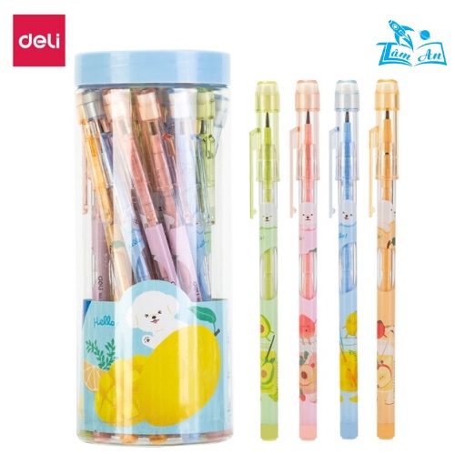 Bút Chì Khúc 2B/HB Kèm Đầu Tẩy DELI/ Classmate kèm nắp hình đáng yêu