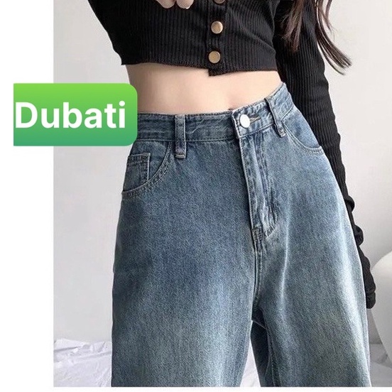 QUẦN BAGGY JEAN NỮ XANH CHẤT BÒ ỐNG RỘNG DÀI LƯNG CAO NÂNG MÔNG PHONG CÁCH SÀNH ĐIỆU CAO CẤP -DB 20- DUBATI FASHION