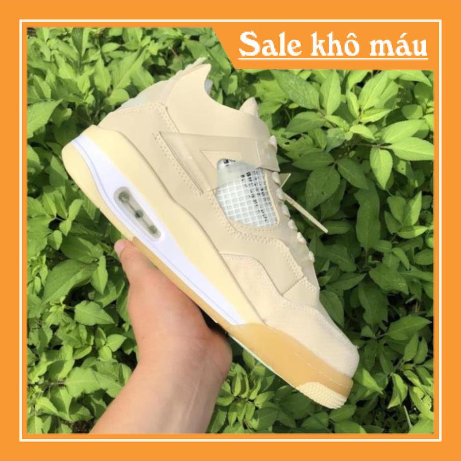 Giày air jordan 4 retro off white kem , Giày sneaker JD4 màu kem siêu hot mới nhất | BigBuy360 - bigbuy360.vn