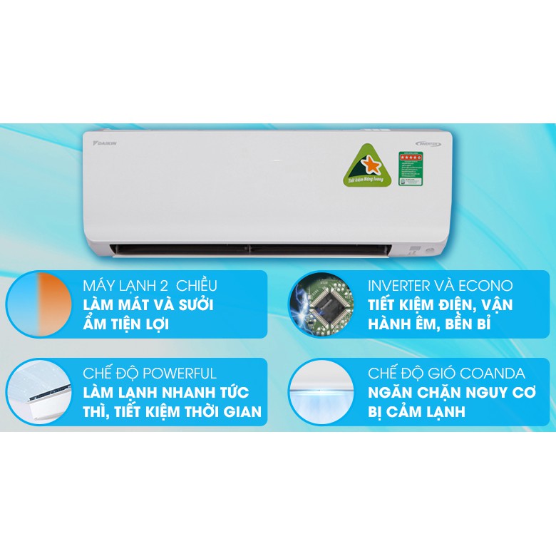 Điều hòa Daikin 2 chiều Inverter 1HP-9000BTU FTFH25RAVMV