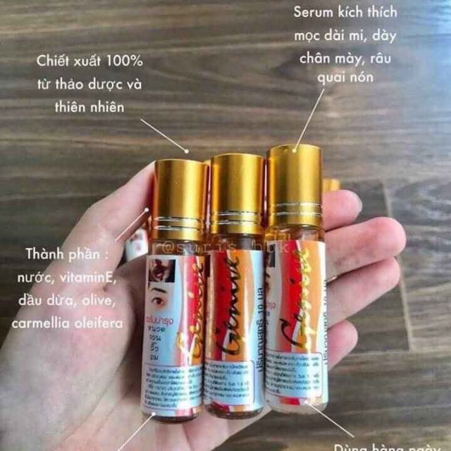 Serum kích thích mọc lông mày , lông mi , hói , râu Thái lan