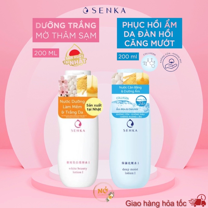 Nước Hoa Hồng Dưỡng Trắng Làm Mềm Da SENKA White Beauty Lotion I 200ml