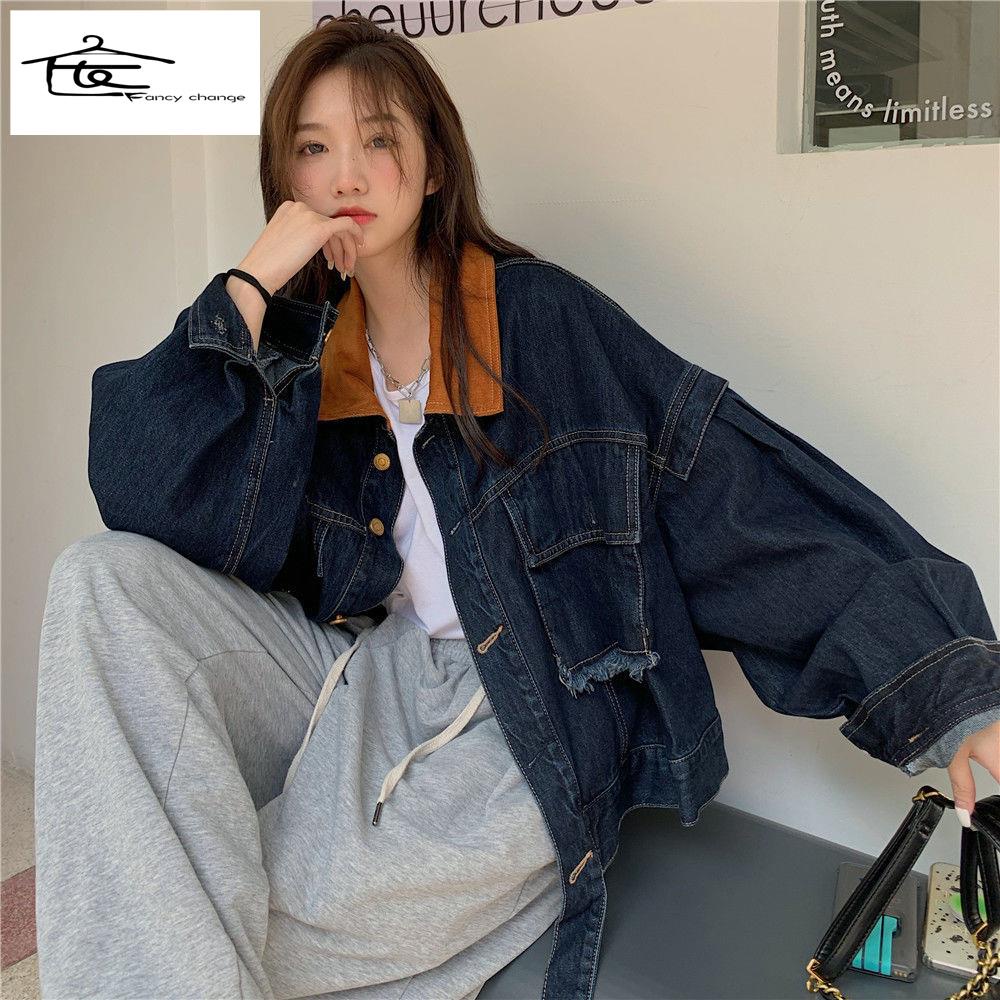 Áo Khoác Denim Dáng Ngắn Phong Cách Retro Đường Phố Thời Trang Thu Xuân Dành Cho Nữ 2022
