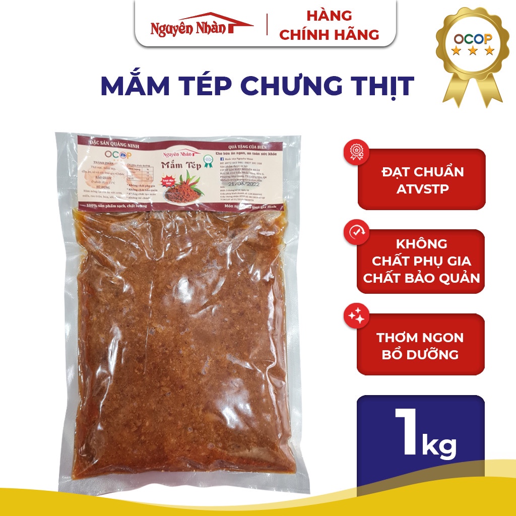 Mắm Tép Chưng Thịt Nguyên Nhàn -Thơm Ngon, Giàu Canxi - Túi Hút Chân Không 0.5kg - 1kg