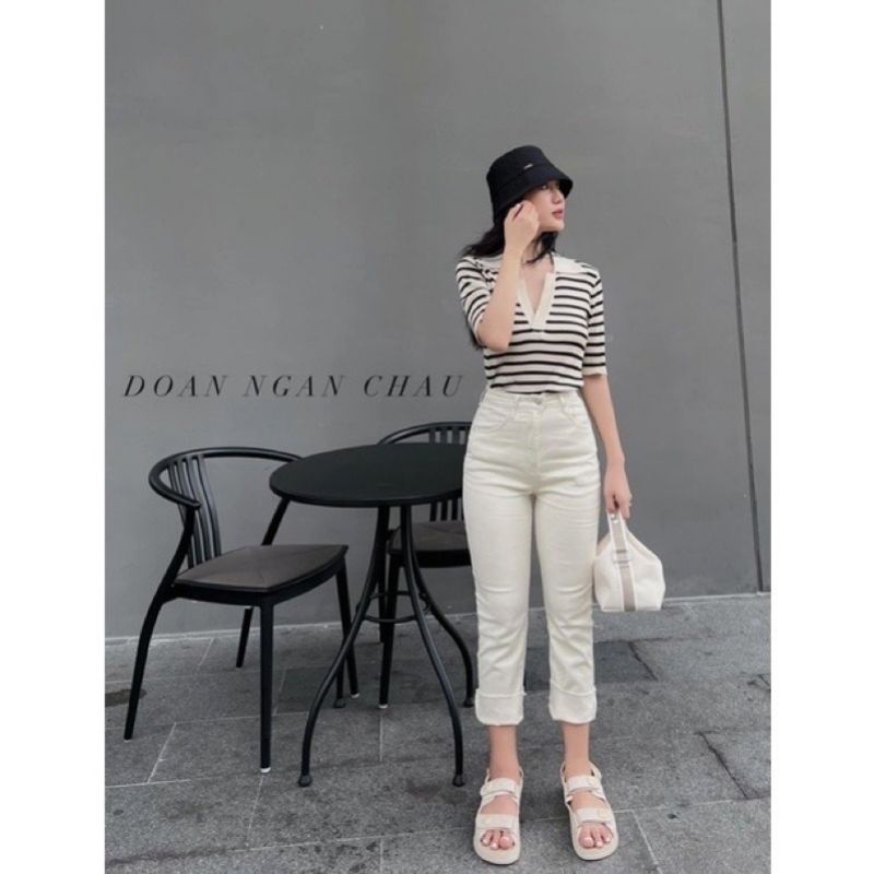 ÁO THUN CỐ CHỮ VI SỌC L120
