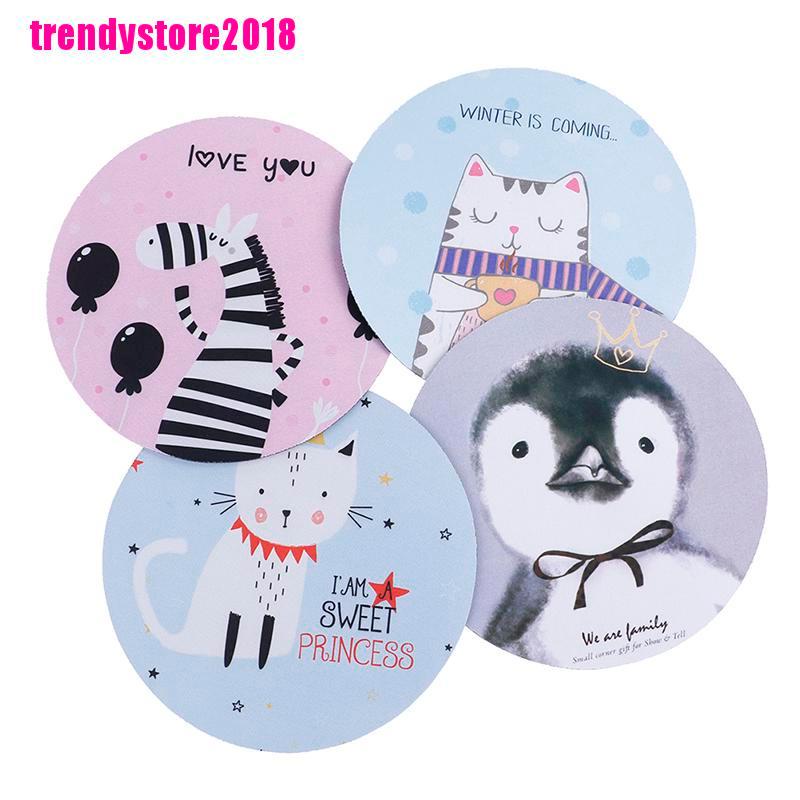 1 Miếng Lót Chuột Cao Su Chống Trượt Hình Tròn Dễ Thương