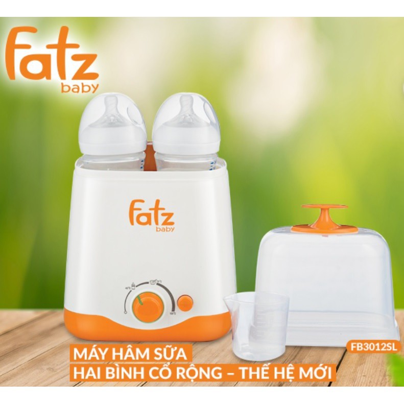 Máy Hâm Sữa Đa Năng 2 Bình Cổ Rộng Fatzbaby loại mới FB3012SL