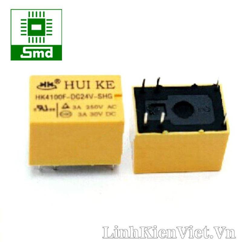 Rơ le 6 chân 3A 2 cặp cực HK4100F Huike relay hK4100F-DC5V-SHG hK4100F-DC12V-SHG 5V 12V 24V SHG hK4100F-DC24V-SHG
