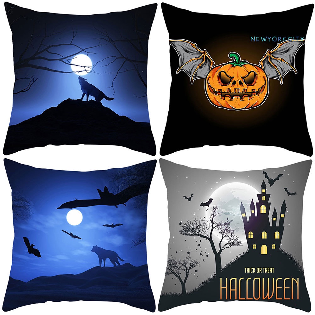 Vỏ Gối Sofa Trang Trí Chủ Đề Halloween