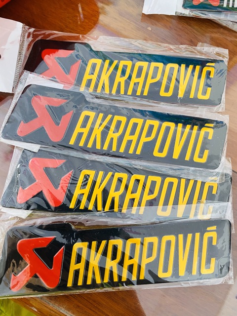 Tem nhôm dán pô akrapovic