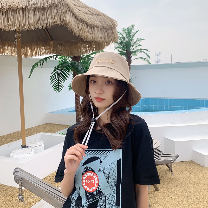 Nón Bucket Thêu Chữ Phong Cách Mới Cho Nữ