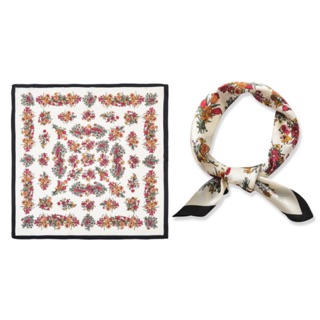 Khăn Lụa vuông hoạ tiết hoa nhí