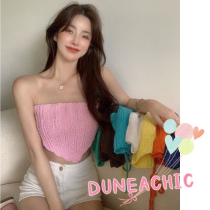DUNEA Áo Ống Ngắn Cột Dây Gợi Cảm Cho Nữ DUNEA709