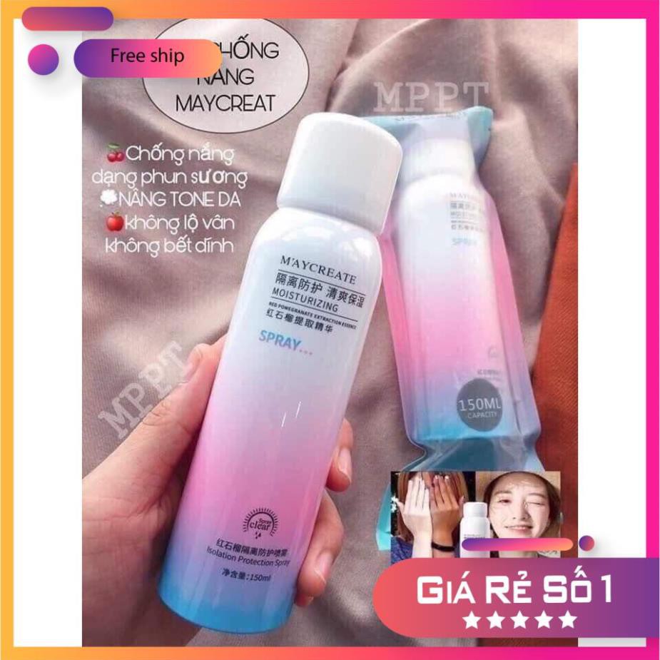 Chai xịt Trang điểm và chống nắng M'AYCREATE