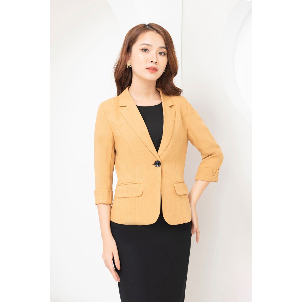 Áo vest nữ công sở dáng ngắn 1 lớp chất liệu trượt nhật cao cấp AK20 Candy Fashion
