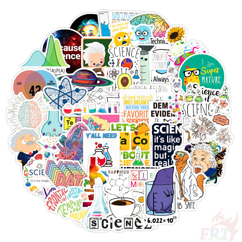 ❉ Fun Science &amp; Chemistry Laboratory Series 04 Einstein Equation Stickers ❉ 50Pcs/Set Fashion DIY Waterproof Decals Doodle Stickers