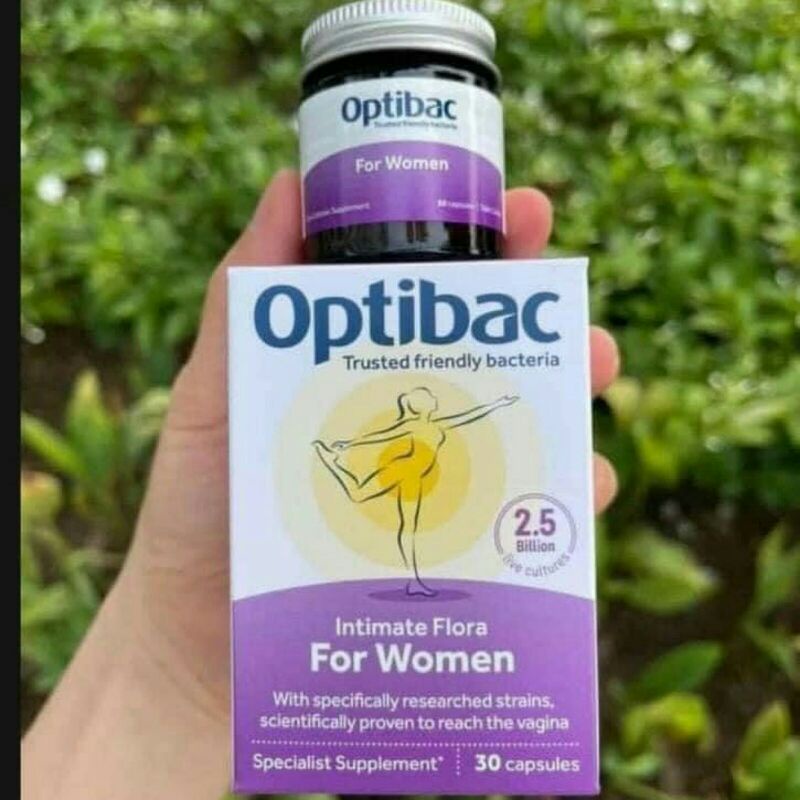 Men vi sinh Optibac tím Probiotics For Women Anh Quốc (30 viên + 90 viên) cho phụ nữ phòng ngừa viêm nhiễm vùng kín