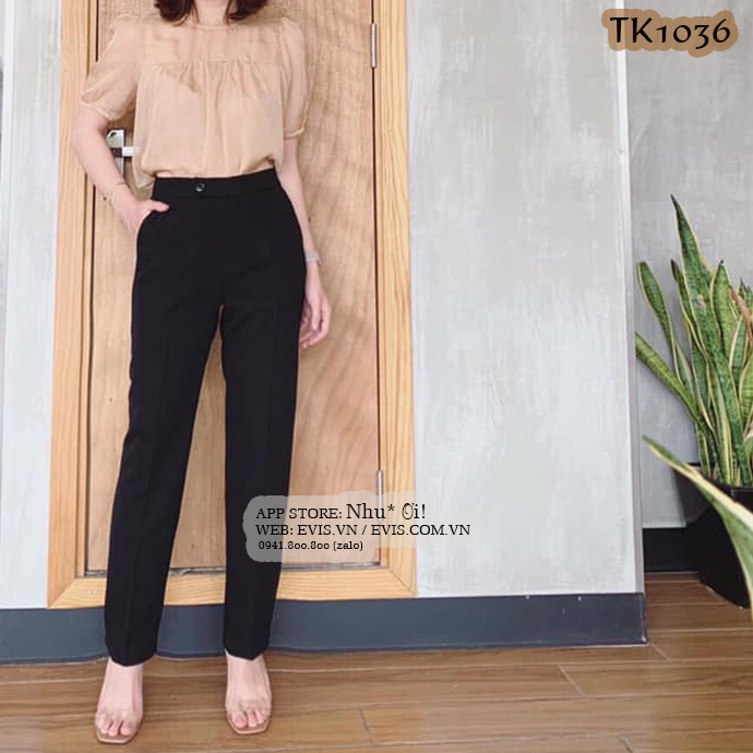 Quần baggy nữ cạp cao đồ công sở đẹp chuẩn tôn dáng TK1036