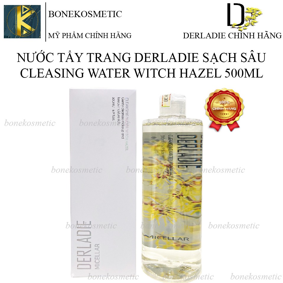 [CHÍNH HÃNG]-NƯỚC TẨY TRANG SẠCH SÂU DERLADIE DÀNH CHO DA DẦU,NHẠY CẢM,MỤN 500ML