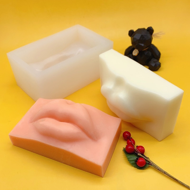Khuôn Silicone Tạo Hình Đôi Môi 3D Trang Trí Bánh Sáng Tạo