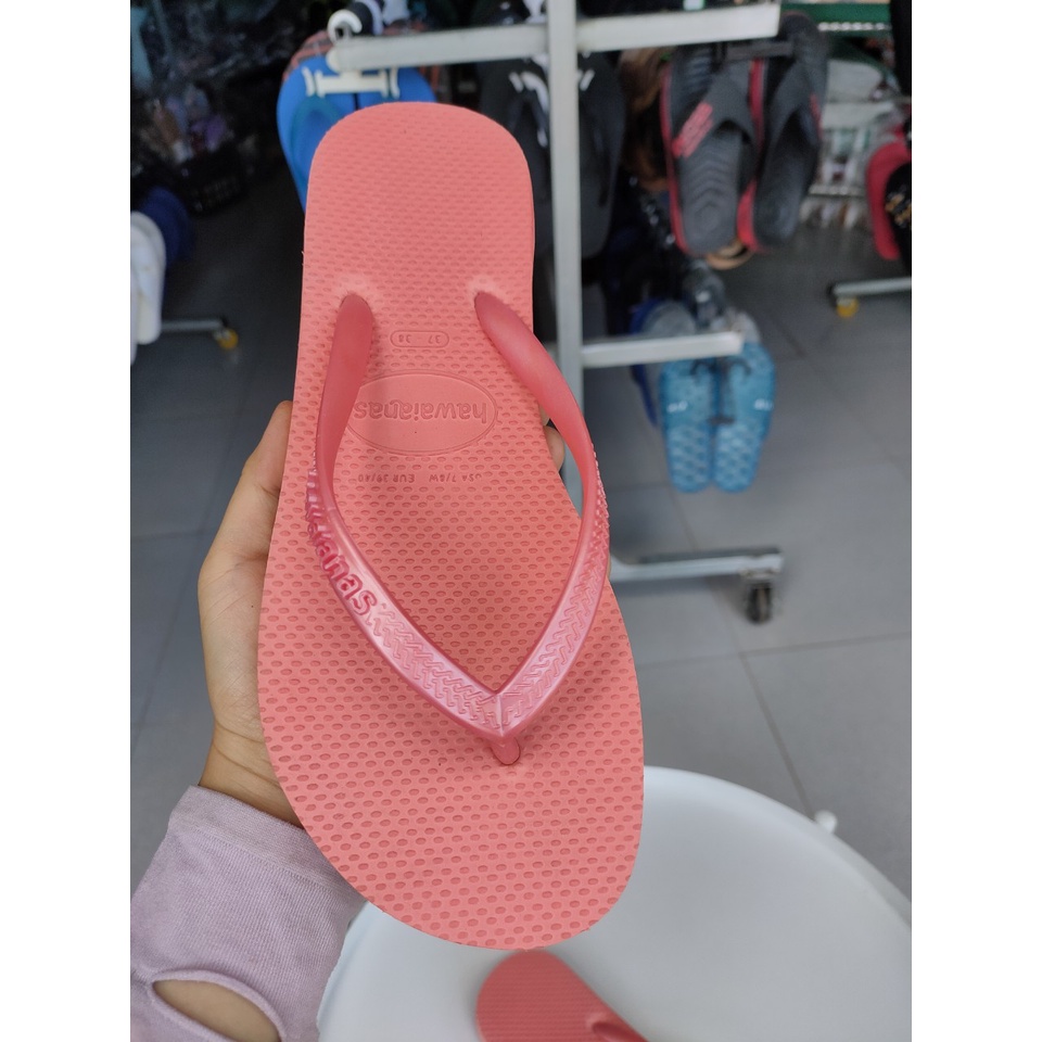 Dép kẹp, dép lê, dép lào Havaianas đi biển màu nude sáng chân siêu nhẹ cho nữ