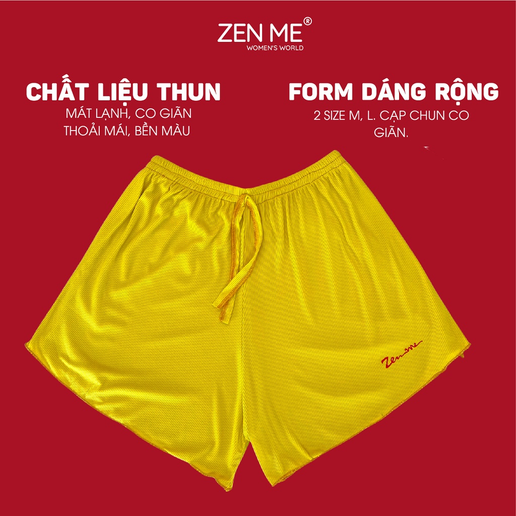 Quần Đùi Nữ Mặc Nhà Chất Liệu Thun Lạnh Co Giãn QD02, Zen Me Women's World