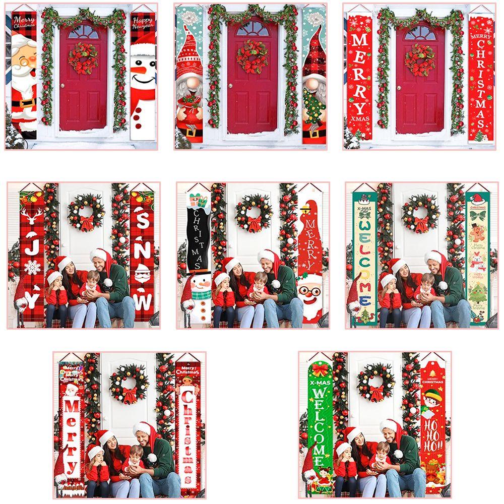 CONOPERY Cặp Đôi Trang Trí Cửa Phong Cách Giáng Sinh
