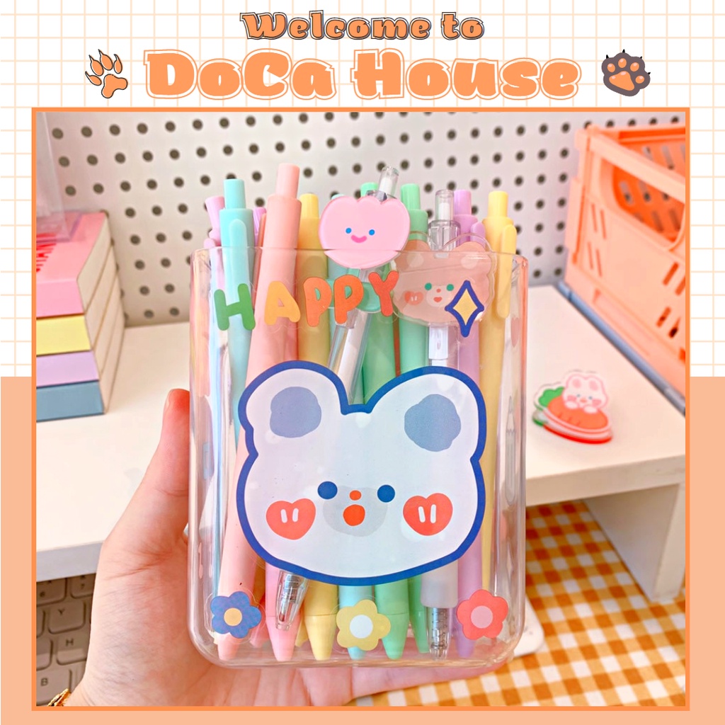 Hộp đựng bút trong suốt treo tường, kệ đựng đồ decor tiện lợi (tặng sticker) - DC49