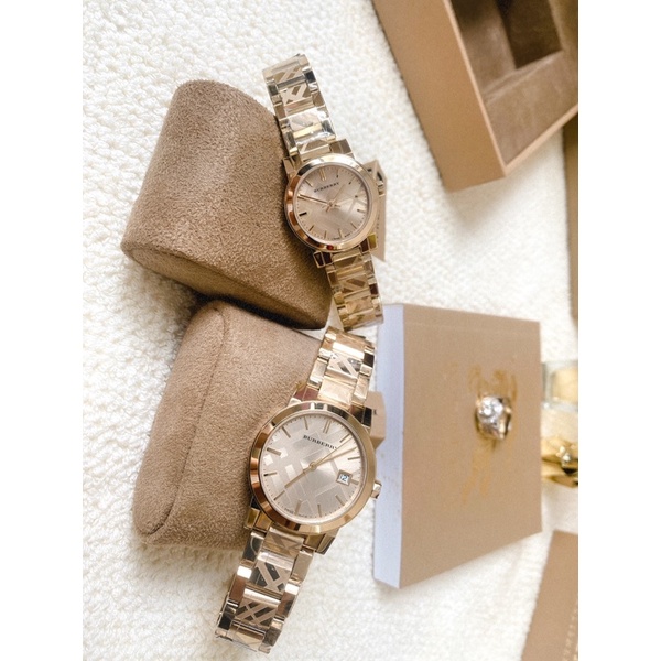 Thanh Lý : Cặp đồng hồ Nữ hiệu Burberry Gold