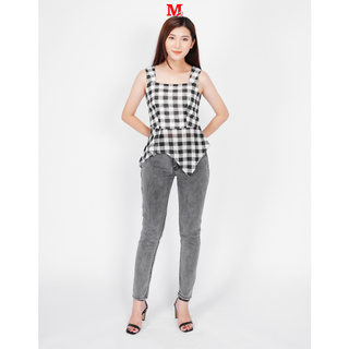 Áo peplum hai dây màu đen SAW0620AO337 Thời trang M2