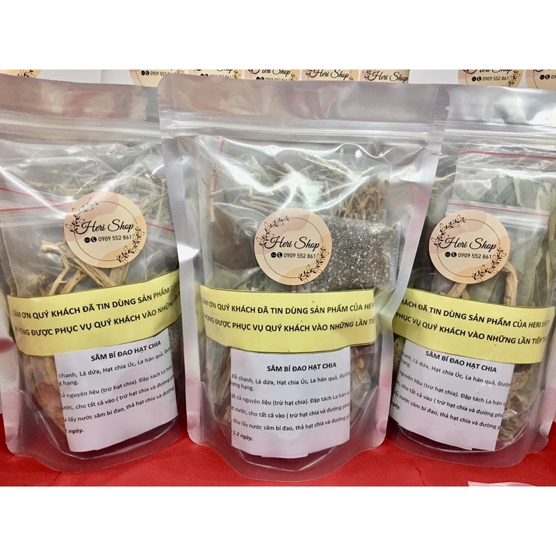 Trà Sâm Bí Đao Hạt Chia 500g -13 vị