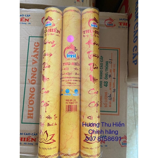 Ống hương trầm tàn trắng cao cấp Thu Hiền, nhang Thu Hiền chính hãng, hương cuốn tàn, đậu  tàn trắng, đậu tài lộc